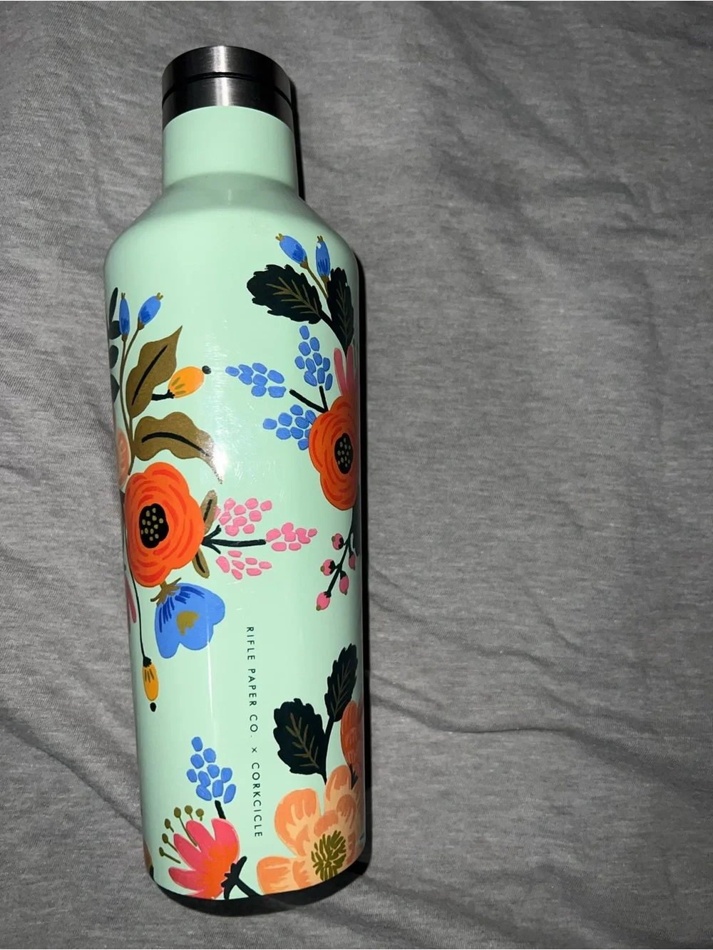 Rifle Paper Co. x Corkcicle Mint Floral Insulated Water Bottle